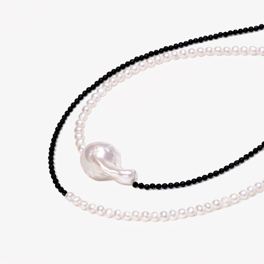 IEUM black faceted quartz necklace - Ameza