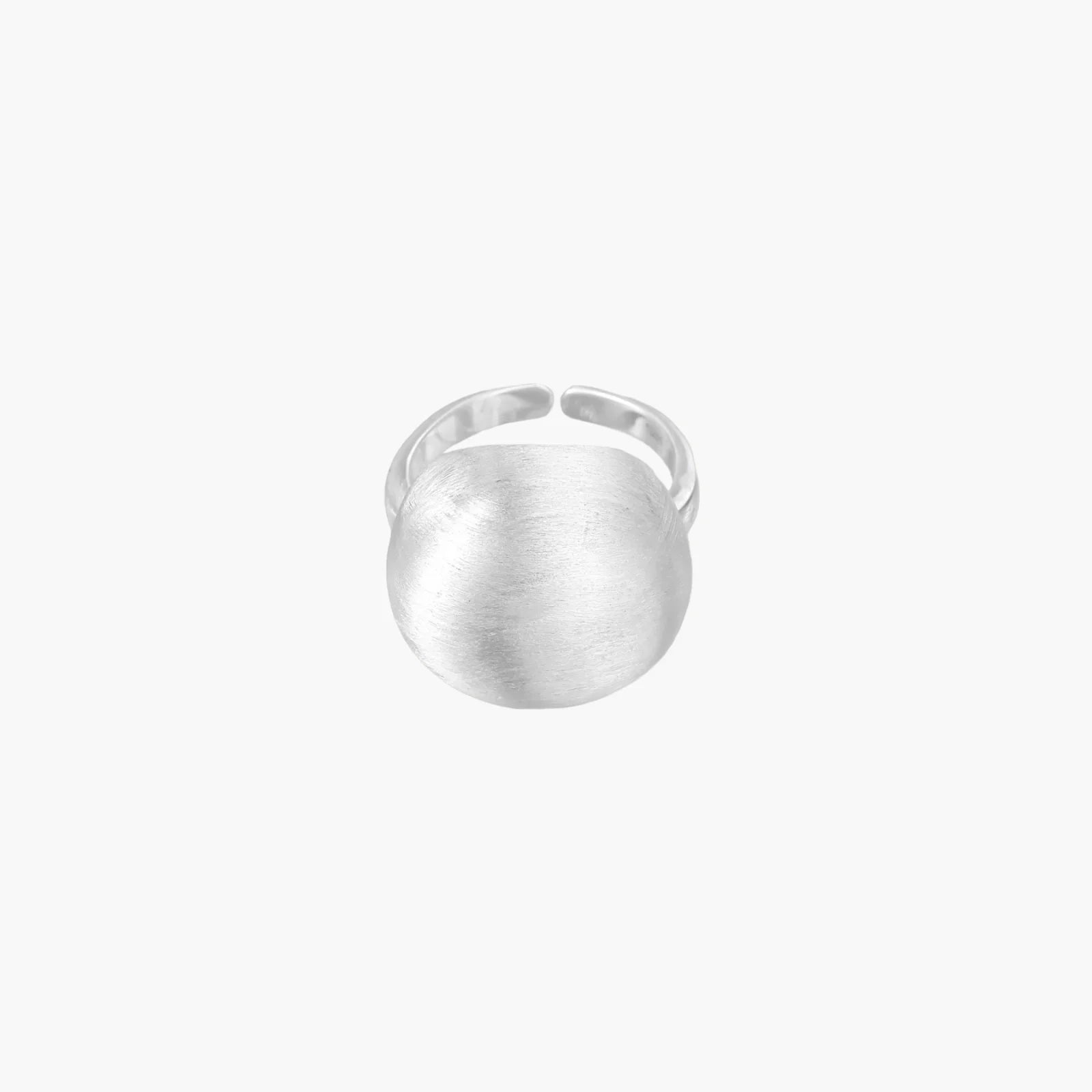 NUN brushed sterling silver dome ring - Ameza