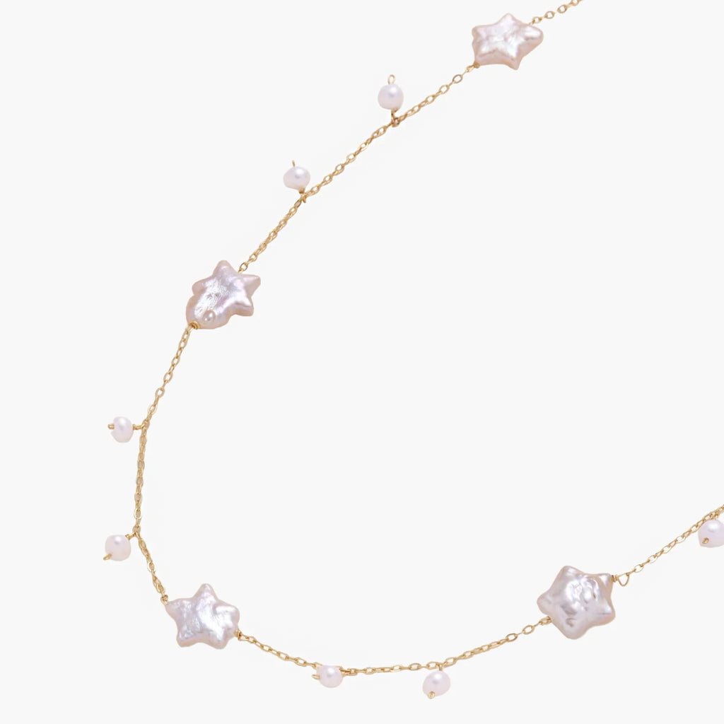 SAE celestial pearl star necklace - Ameza